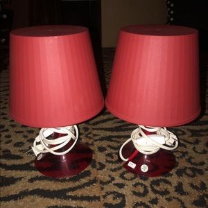 Small Red Ikea Lamps
